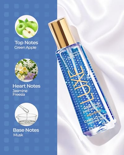 Luxe Perfumery Aqua Moon Hair & Body Perfume Mist – Fruity Floral Musk with Green Apple, Jasmine & Freesia – Hydrating Coconut Oil & Glycerin
