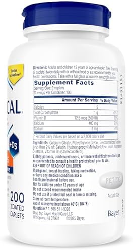 Citracal Petites- Calcium Citrate with Vitamin D3, Bone Health Support, Calcium Supplement for Ages 12+, 375 Count (Packaging May Vary)