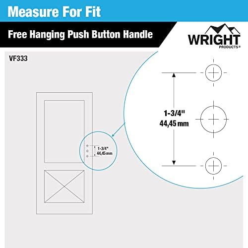 Wright Products - Free Hanging Push Button Door Latch for Screen and Storm Doors, Aluminum Grey | For Screen and Storm Doors