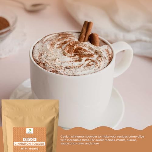 Ceylon Cinnamon Powder 1.7oz (50g) premium grade 100% From Sri Lanka,Packed With resealable Pouch.