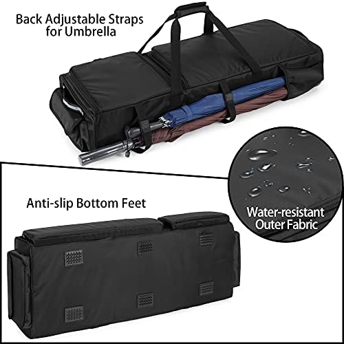 samdew Under Seat Storage Bag for SuperCrew Cab & Crew Cab, Large, Bag Only | Back Seat Organizer for Most Full Size Trucks, Dual-Compartment
