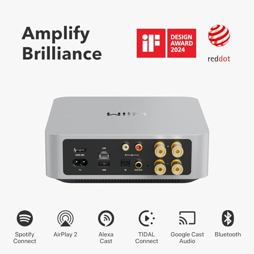 WiiM Amp Pro Streaming Amplifier for TV, Music & Passive Speakers | Upgrade Your Favorite Passive Speakers with Wireless Streaming, Smart Control, and High-quality Sound.