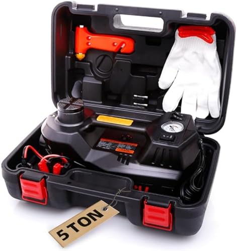 STANDTALL Electric Car Jack 5 Ton 12V Hydraulic Jack, Built-in Inflator