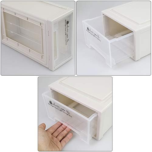 12 Quart Plastic Stacking Storage Drawer Unit Front Box, 1 Pack