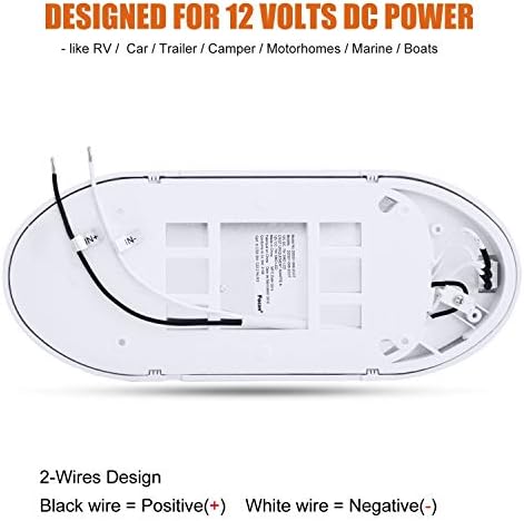 Facon 12V LED Bright RV Pancake Light Surface Mount - 2 Pack, DDS01-008, 12Volt Interior Light with Switch, for RV Motorhomes Camper Caravan Trailer Boat, 3400K
