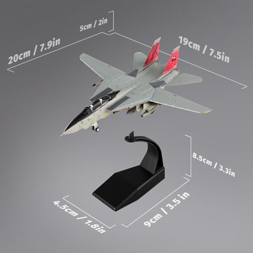 Sky Trek 1/100 Fighter Jet Model Tomcat F14 VF-31 diecast Military Airplanes Aircraft kit for Collection and Gift