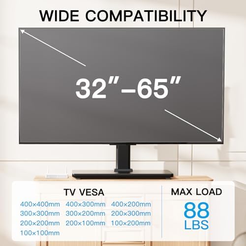 PERLESMITH Universal TV Stand Legs for 37-78 inch TVs to 99lbs with Mount