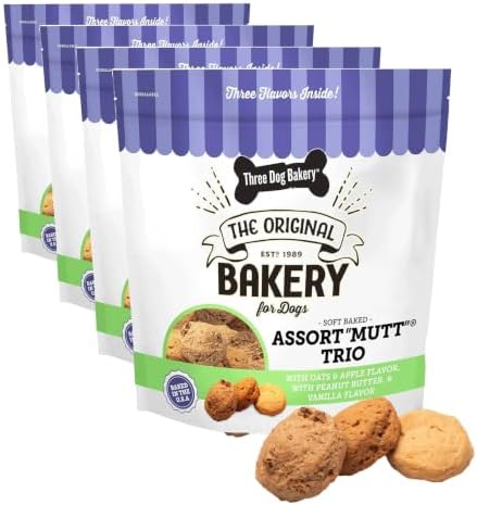 Three Dog Bakery AssortMutt Trio Dog Treats - 48 oz Variety Pack
