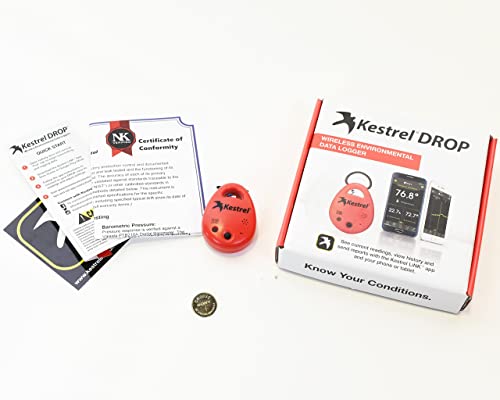 Kestrel Drop D3 Wireless Temperature, Humidity and Pressure Data Logger, Red | Red