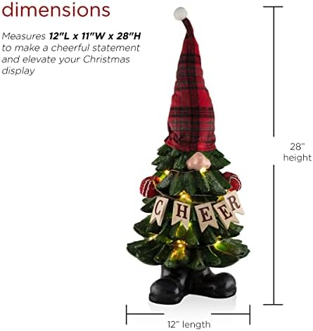 Alpine Corporation 12" Tall Outdoor Garden Gnome with Mushroom Yard Statue Decoration