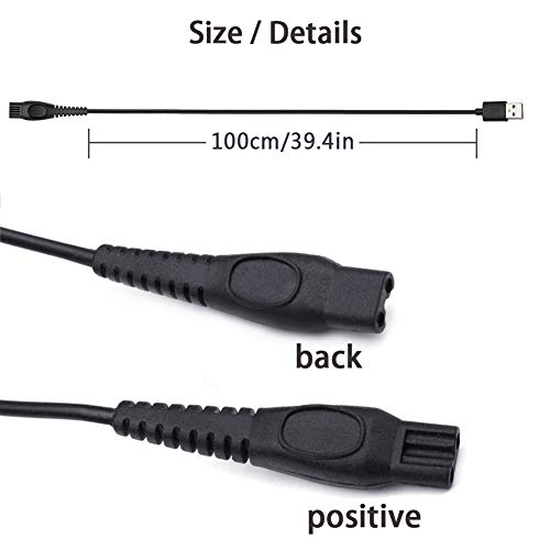 Shaver Power Cord for Philips-Norelco HQ8505 Norelco 7000 5000 3000 Series Shaver USB Charger Line 5V Replacement Charger Cord
