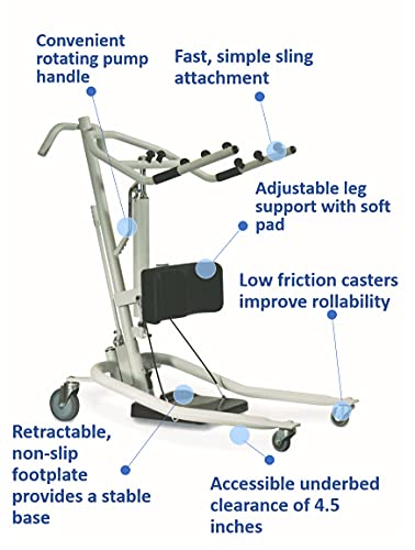 Invacare Sit to Stand Lift for elderly, Hydraulic Stand Assist Lift Aid for Patient, Lift Assist Transfer Device for Elderly Seniors