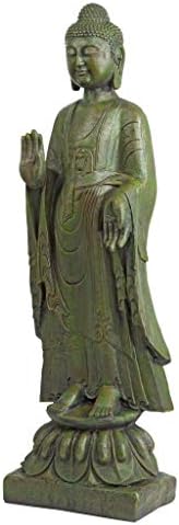 Design Toscano Jolly Hotei Laughing Man Asian Decor Indoor/Outdoor Garden Statue, 26 inches tall, Cast Stone Resin, Two Tone Stone Finish
