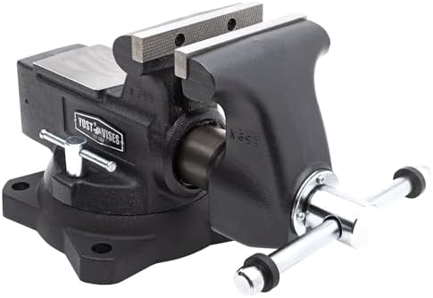 Yost Vises LV-4 Homeowner's Vise | 4.5 Inch Jaw Width with a 3 Inch Jaw Opening Home Vise | Secure Grip with Swivel Base | Blue