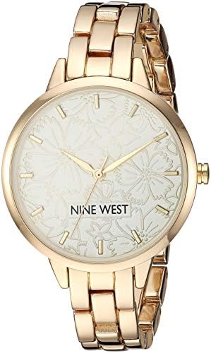 Nine West Women's Floral Dial Bracelet Watch