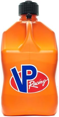VP Racing 3572-CA, 5.5 Gallon Square motorsport Jug Orange with 2 Deluxe Filler Hoses (2 Pack)