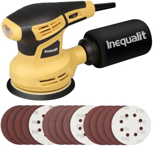 280W Random Orbital Sander Corded 5-inch Electric Palm Sander | 13000 OPM Electric Palm Sander for Woodworking, Sanding & Polishing, 6-Speed, Dust Box