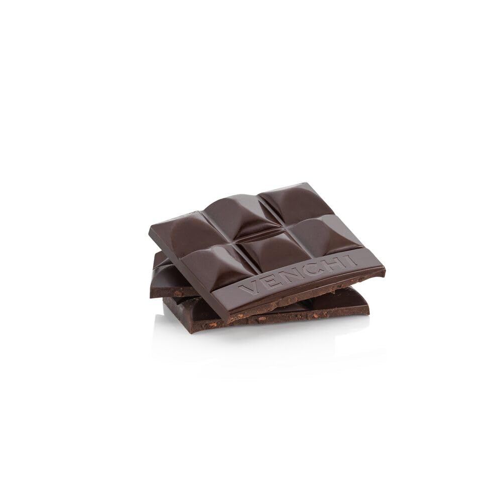 Venchi - Barrel-Aged 80% Extra Dark Chocolate Bar, 2.46 oz - Made from Select Cocoa Blends - Gluten Free - Vegan