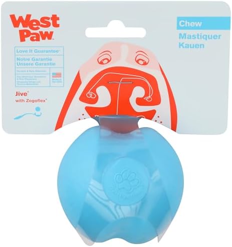 WEST PAW Zogoflex Jive Ball Dog Chew Toy – Bouncing Toys for Dogs, Fetch, Catch, Chewing, Play – Floatable, Recyclable Balls – Latex-Free, Non-Toxic, Dishwasher Safe Dog Toy, X-Small 2", Granny Smith