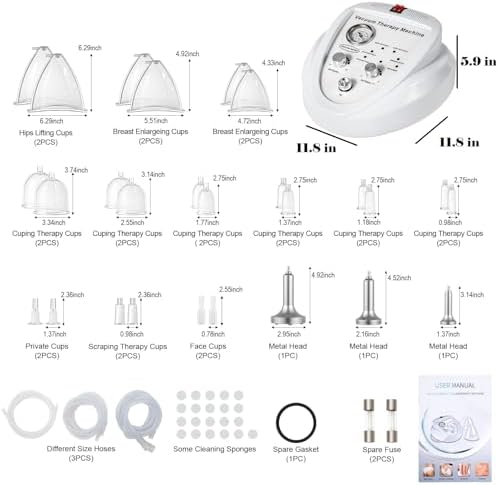 Vacuum Therapy Machine 24 Cups Butt Lift Breast Enlargement Cupping Massage