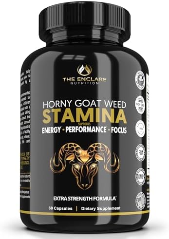 THE ENCLARE NUTRITION Horny Goat Weed for Men & Women with Maca Root Extract, Tribulus, L-Arginine, Ginseng