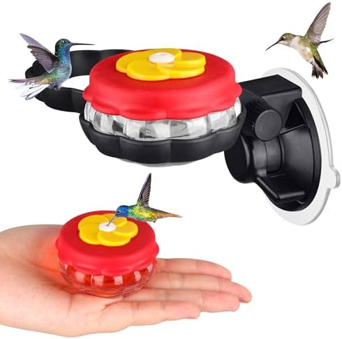 ORIENTOOLS 2Pcs Mini Handheld Hummingbird Feeders, Suction Cup Window Glass | 2 hummingbird feeders