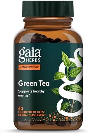 Gaia Herbs Green Tea - Helps Maintain Healthy Energy Levels* - with Green Tea Leaf & Extract - 60 Vegan Liquid Phyto-Caps (30 Servings)