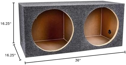 QPower QSMBASS15 Dual 15" Carpet Subwoofer Sub Box Sealed Speaker Enclosure