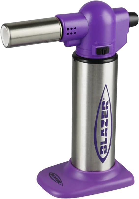 Big Buddy Refillable Turbo Torch Lighter- White Culinary Blow Torch, Butane Refillable