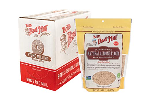 Bob's Red Mill Natural Almond Flour, 16oz (Pack of 4) - Non GMO, Vegan, Paleo Friendly, Keto Friendly, Kosher