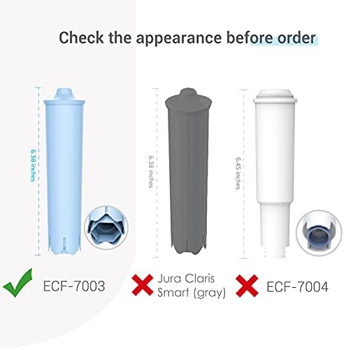 EcoAqua 7003B Coffee Filter Replacement for Jura® 71445/24229 Filter 6 Pack