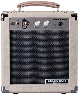 Monoprice 1x8 Guitar Combo Tube Amplifier with Celestion Super 8 Inch Speaker - Tan / Beige 5-Watt, 12AX7 Preamp