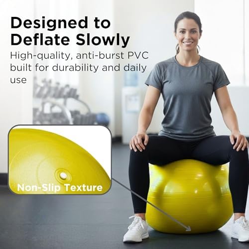 THERABAND Exercise and Stability Ball for Improved Posture, Balance, Core Fitness, Coordination and Rehab