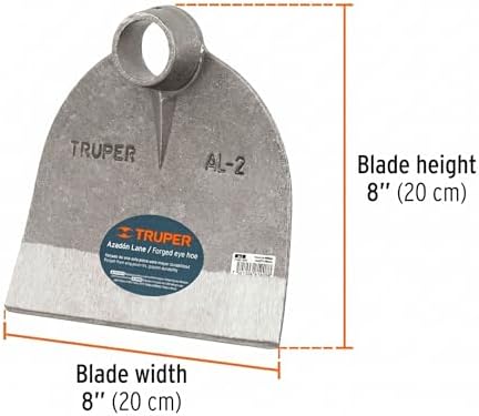 Truper Lane No. 2 Field Hoe Head, 2 lb Forged Steel, Heavy-Duty Replacement Hoe Head for Agriculture and Landscaping (Model AL-2/10606)