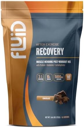 Fluid Recovery, Post-Workout Drink Mix, Whey Isolate Protein, L-Glutamine, Carbs, All Natural Ingredients, Gluten-Free, Lactose-Free (Tropical Fruit)