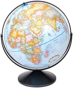 Replogle Eureka 16 inch desktop globe with up to date antique raised relief map and full swing gyromatic assembly. The beautiful antique ocean product has vast amounts of up-to-date information will pique the interest of any geographical connoisseur of a…