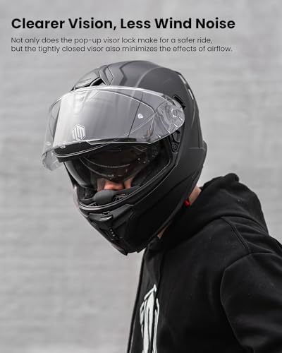 ILM Motorcycle Helmets DOT ECE Dual Visor Street Racing Helmet Full Face Powersports Cascos for Men Women Model MF567(Cobra Camaleon Gold, L)