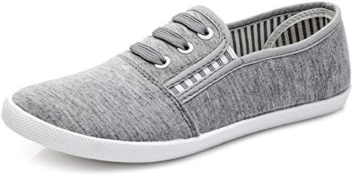 kufeiti Women's Canvas Slip On Shoes Sneakers for Women Fashion Comfortable White Black Elastic Sneakers for Women