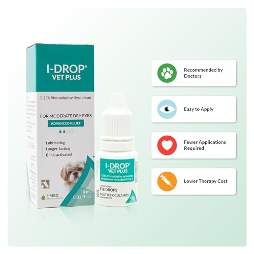 I-DROP Vet Plus Dog Eye Drops, 0.25% Hyaluronan, Seasonal Dry Eye