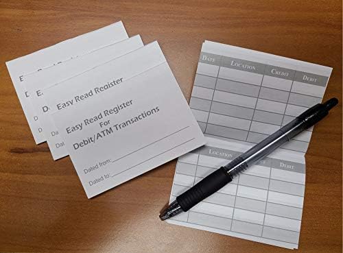 5 ATM Debit Card Mini Checkbook Registers