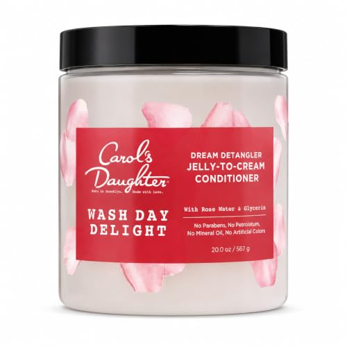 Carol's Daughter Detangling Jelly-to-Cream Conditioner With Glycerin and Rose Water, Moisturizing Conditioner for Curly Hair Paraben Free for Moisture