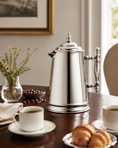 Francois et Mimi Vintage-Style Stainless Steel French Coffee Press, 34-Ounce