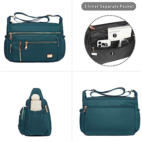 NPBAG Crossbody Bag for Women, Shoulder Purse Handbag Messenger Bag, Trendy Pocketbooks, Waterproof and Multi-Pockets