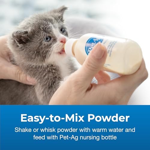 Pet-Ag KMR Kitten Milk Replacer Powder - 12 oz, Pack of 2 - Powdered Kitten Formula with Prebiotics