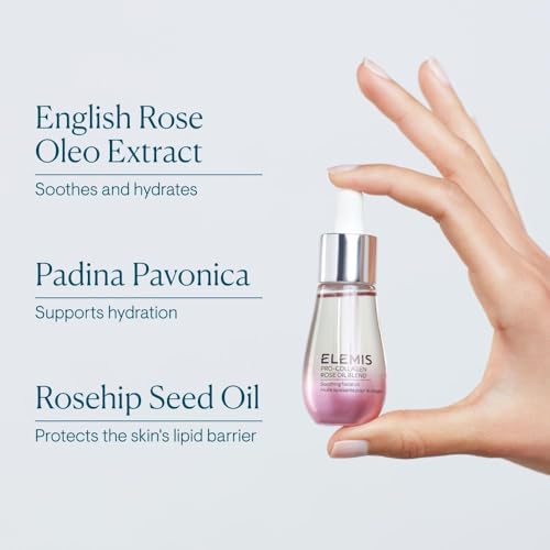 ELEMIS Pro-Collagen Rose Facial Oil Blend | Lightweight Daily Facial Oil Soothes, Nourishes, and Smoothes Skin for a Radiant, Fresh Complexion | 15 mL