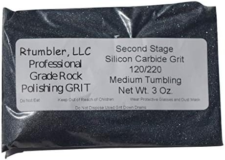 Rock Tumbler Grit for 3 Pound Tumbler by RTumbler Professional Grade Rock Polishing Grit