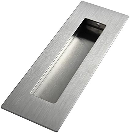 Flush Pull 2 Pack 6" Rectangular-Satin Brushed, Free of Sharp Edge