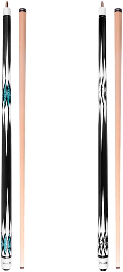 Pool Cue Stick - 58 inch Maple Billiard Pool Stick (Multicolour) | Imitation Turquoise Design, 18-21oz Weight Options, 13mm Leather Tip, For Beginner & Intermediate Player