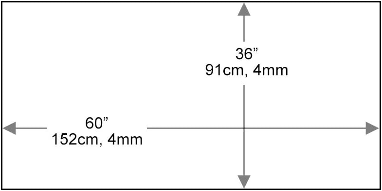 24" x 48" Rectangle Glass Table Top, 1/4" Thick Clear Tempered Replacement Glass, Flat Polished Edge & Eased Corners for Coffee, Dining, Patio Tables & Furniture Protection