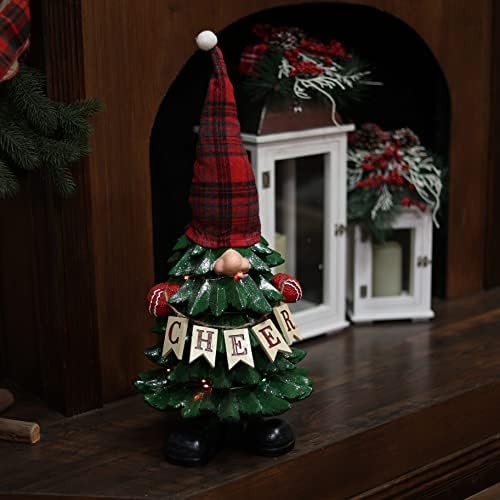 Alpine Corporation 12" Tall Outdoor Garden Gnome with Mushroom Yard Statue Decoration